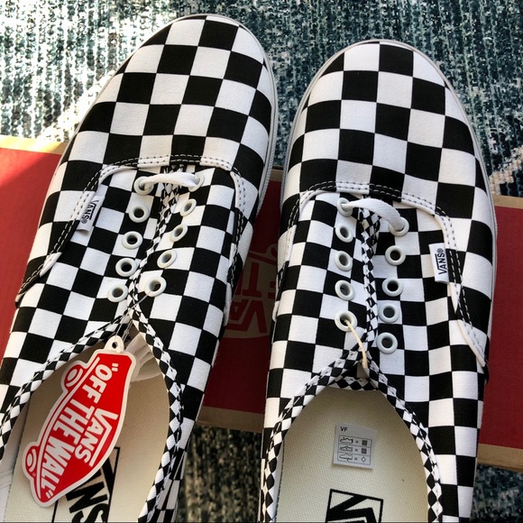 Vans Authentic Mix Checker Sneakers Black/White - Picture 8 of 13
